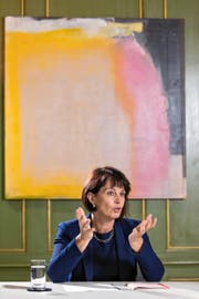 Bundesrätin Doris Leuthard (53). Bild: Philipp Schmidli (Bern, 10. Mai 2016)