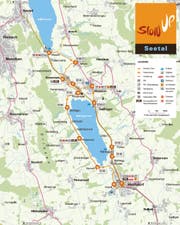 Der Streckenplan des Slowup Seetal Ausgabe 2016 (Bild PD)