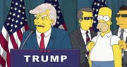 Homer Simpson wird im Spot «Trumptastic Voyage» aus dem Jahr 2015 zum unfreiwilligen Wahlhelfer Donald Trumps. (Bild: Screenshot Fox)