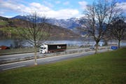 Abschnitt der Autobahn A2 in Buochs. (Bild: Corinne Glanzmann)