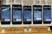 Download-Tests und Messungen für das zukünftige Highspeed-Netz 5G in Zürich. (Bild: Walter Bieri/KEY)