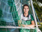 Kevin Sigrist, auf dem Steinhauser Eschfeld, spielt seit den F-Junioren in Grün-Weiss. (Bild: Patrick Hürlimann (21. September 2017))