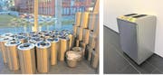Im Februar sind im Gewerblich-industriellen Bildungszentrum Zug neue Abfallkübel-Modelle ersetzt worden. (Bild: PD)