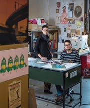 Anja Wicki und Andreas Kiener in ihrem Luzerner Atelier. (Bild: Boris Bürgisser (Luzern, 21. Februar 2017))