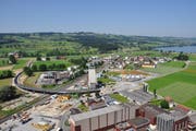 Luftbild der neuen Umfahrung im Juni 2013. (Bild: PD)