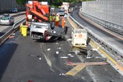 In den Baustellenbereichen Stans Süd - Buochs - Beckenried wurden in beiden Fahrtrichtungen insgesamt 15 Verkehrsunfälle an unterschiedlichen Orten polizeilich registriert. (Bild: Nidwaldner Polizei)