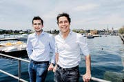 Die Chronext-Gründer Ludwig Wurlitzer (links) und Philipp Man. Das Bild entstand vor zwei Wochen bei einem Aufenthalt in Zürich. (Bild: pd)