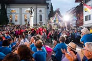 Der «Donnschtig-Jass» wurde gestern direkt aus dem Städtli Willisau gesendet. (Bild Manuela Jans-Koch)
