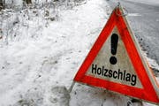 Der junge Mann verletzte sich bei Holzschlagarbeiten. (Symbolbild) (Bild: Adrian Bär)