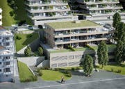 Visualisierung der Überbauung Weitblick in Gisikon. (Bild Gemeinde Gisikon)