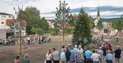 Aus den ehemaligen Parkplätzen ist ein Park geworden. (Bild: Christian H. Hildebrand (Cham, 16. Juni 2017))