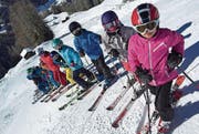 Sie geniessen den Schneesport im Skilager der Stadt Zug. (Bild: PD (Februar 2016))