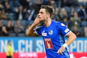 FCL-Stürmer Tomi Juric jubelt nach dem 2:2-Tor im Heimspiel gegen den FC Lausanne im vergangenen Herbst (Bild: Martin Meienberger/freshfocus (Luzern, 23. September 2017))