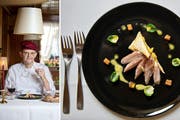 Pirmin Fallegger vom Hotel Kreuz in Malters: Kaninchenfilet im Blätterteigtriangel. (Bild: Pius Amrein / Neue LZ)