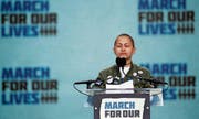 «An jeden Politiker, der Spenden von der NRA annimmt. Schämen Sie sich.» Emma Gonzalez, das Gesicht der Proteste gegen Waffengewalt. (Bild: Alex Brandon/AP (Washington, 24. März))