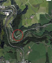 Der Erdrutsch ereignete sich in der Region Schiffli zwischen Sihlbrugg und Hirzel. (Bild: Google)
