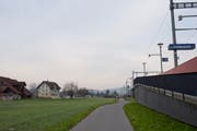 Das Unterfeld Baar/Zug soll bebaut werden. Fotografiert am 10. Januar 2018 in Baar. Zuger Zeitung/Maria Schmid Feld, Fläche, Wiese, Bau, Bauplan, (Bild: Maria Schmid (Baar, 10. Januar 2018))