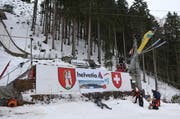 In die Sprungschanze in Engelberg soll ein Millionenbetrag investiert werden. (Bild: Philipp Schmidli/Neue LZ)