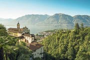 Die Wallfahrtskirche Madonna del Sasso ist nur eine kurze Fahrt mit der Standseilbahn vom Zentrum Locarnos entfernt.