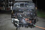 Das Wohnmobil erlitt Totalschaden. (Bild: Luzerner Polizei)