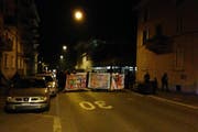 Die Gruppe Gundula ging am Freitagabend auf die Strasse. (Bild: Leserbild)