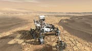 Eine Visualisierung von InSight Lander des Projekts «Mars 2020 Rover». Das Nasa-Fahrzeug beinhaltet mehrere Maxon-Motoren. (Bild: PD)