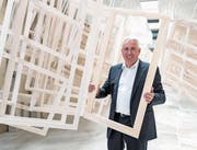 4B-Geschäftsführer Bernhard Merki in der Malerei am Hauptsitz in Hochdorf. (Bild: Philipp Schmidli (Hochdorf, 20. Juni 2017))