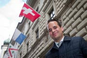 Damian Müller vor dem Regierungsgebäude in Luzern. (Bild Philipp Schmidli)