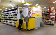 So wie in der Spar-Filiale im Würzenbach (Bild) könnte auch die Filiale im Schönbühl künftig aussehen. (Bild: Philipp Schmidli (Luzern, 13. Oktober 2017))