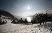Blick von der Talstation der Rigibahn in Weggis auf den Vierwaldsättersee. (Bild Manuela Jans/Neue LZ)