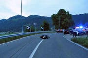 Die Unfallstelle in Tuggen. (Bild: Kantonspolizei Schwyz)