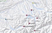 Die möglichen Austragungsorte in der Zentralschweiz. (Bild pd)