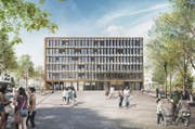 Zentrum Pilatus mit Vorplatz. (Bild: Visualisierung PD)
