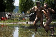 Das Biotop mit den Skulpuren. (Bild: Photopress)