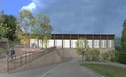 So sieht die neue Mehrzweckehalle in St. Erhard aus. (Bild: Visualisierung: PD)