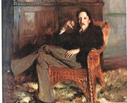 Robert Louis Stevenson (gemalt von John Singer Sargent) 1887, zwei Jahre vor seiner Auswanderung nach Samoa. (Bild: PD)