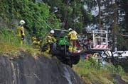 Die Feuerwehr vor Ort. (Bild: Robert Hess/Neue OZ)