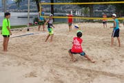 Die Beach-Volleyballer in Action. (Bild: PD/Bildungs- und Kulturdirektion Uri)
