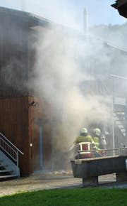 Bei einem Clubhaus in Littau brannte die Fassade. (Bild: Luzerner Polizei)