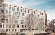 So soll die Hotelfachschule künftig aussehen. (Bild: Visualisierung PD)