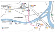 Neue Verkehrsführung für den ÖV am Seetalplatz: Die Busse verkehren getrennt vom motorisierten Individualverkehr über den Bushof sowie die Untere Zollhausbrücke und nutzen die verkehrsberuhigte Hauptstrasse durch Reussbühl. (Bild: PD)