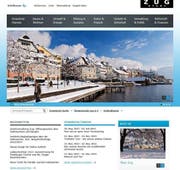Der neue Webauftritt der Stadt Zug. (Bild: Print-Screen)