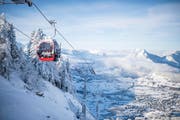 Die Rotenflue-Bahn oberhalb von Schwyz im Winterkleid. (Archivbild PD / Remo Inderbitzin)