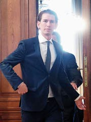 Sebastian Kurz gestern in Wien. (Bild: Helmut Fohringer/Keystone)
