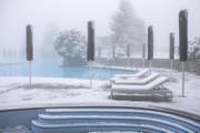 Ein Blick in den Aussenbereich des neuen Bürgenstock Spas. (Bild: Alexandra Wey/Keystone (6. November 2017))