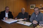 Die Planungskommission an der Arbeit (v.l.): René Leuenberger, Kurt Wyss, Bruno Kiener. (Bild pd)