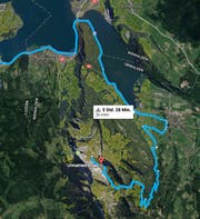 Diese Route wählten die beiden «Töffli-Wanderer» (Bild: PD)