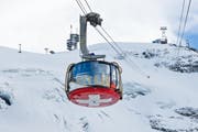Die neue Rotair Gondel am Titlis. Das Skigebiet soll mit den Gebieten Frutt und Hasliberg zusammengeschlossen werden. (Bild: Dominik Wunderli / Neue LZ)
