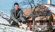 Joel Wapf ist Präsident des neuen Bäuerinnen- und Bauernvereins Luzerner Hinterland. (Bild: Nadia Schärli (Hergiswil bei Willisau, 14. Februar 2018))