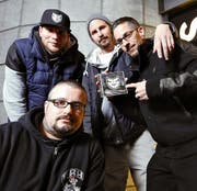Zuger Shuger (v. l.): Cédi Guldin, Manuel Hosang, Reto Müller und Thomas Murer.Bild: W. Schelbert (28. 10. 2016)